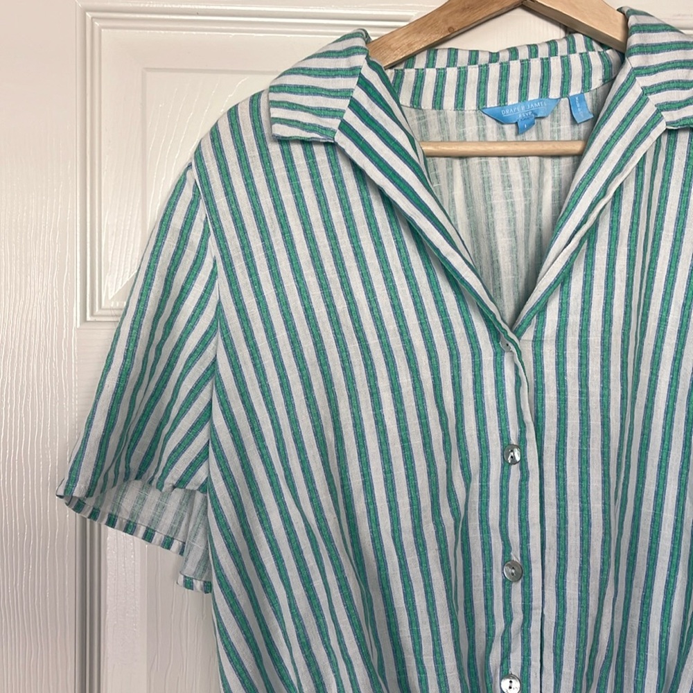 Draper James RSVP linen button bodysuit - Picture 4 of 10